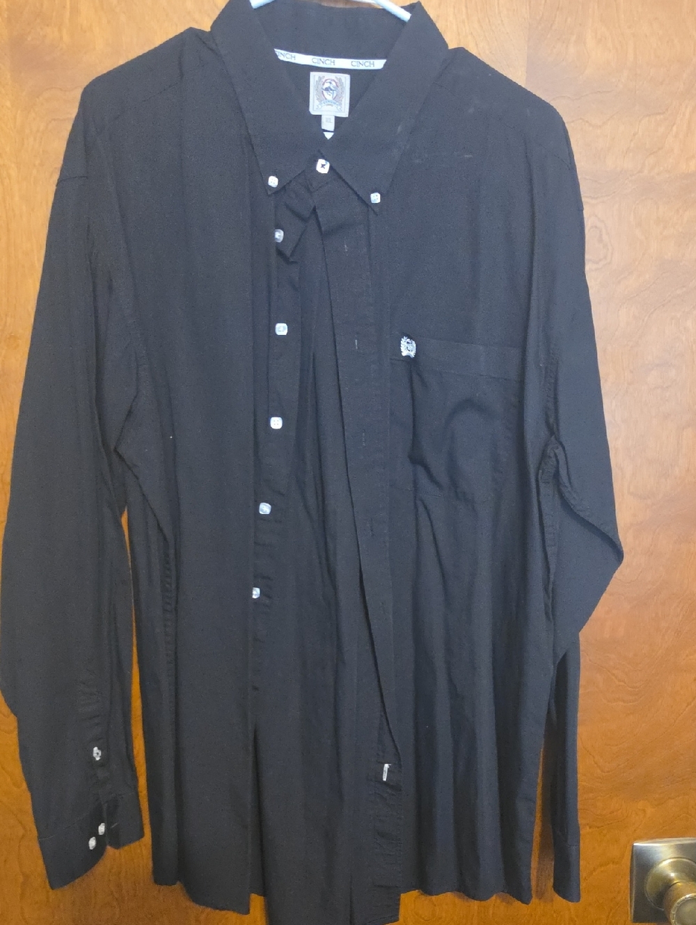 Cinch Men’s Black Button-Down Long Sleeve Shirt